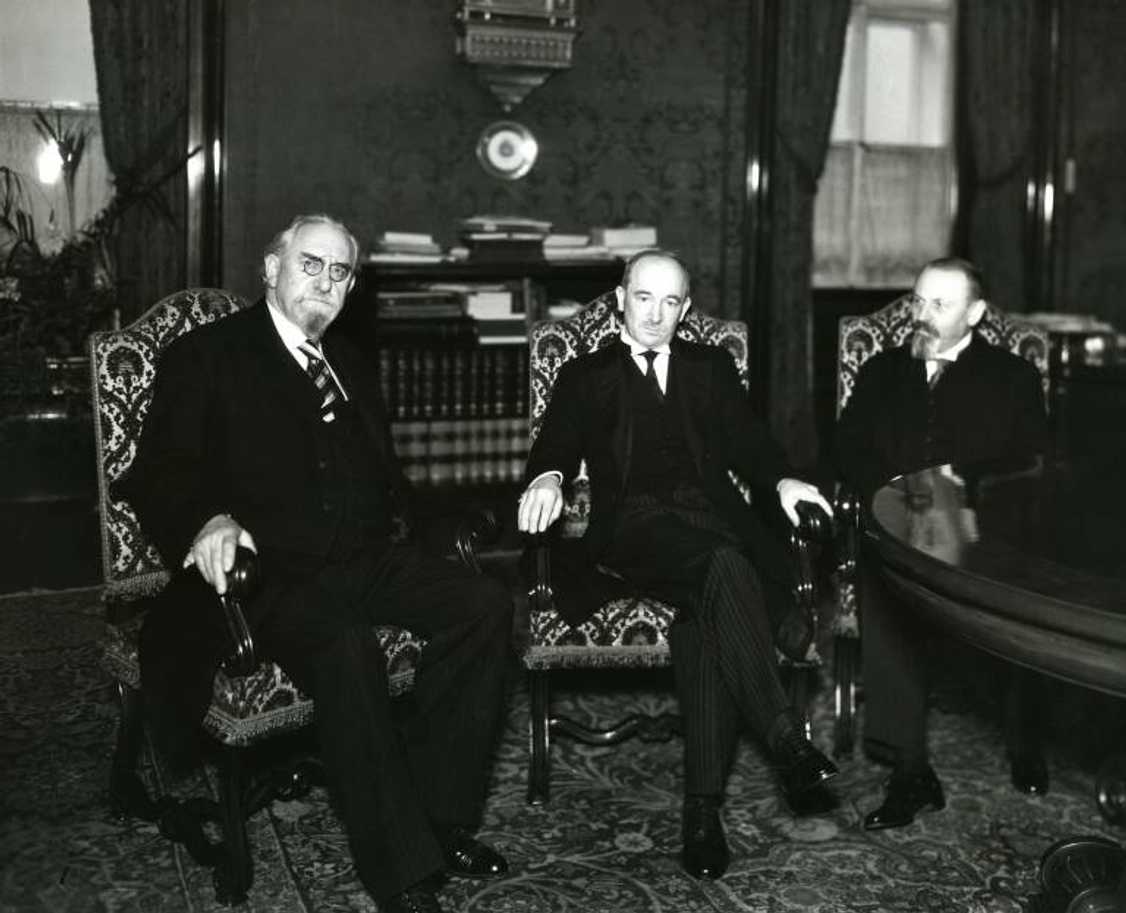 Prezident Edvard Beneše na navštěvě v Senátu Národního shromáždění Republiky Československé 1. ledna 1936.
