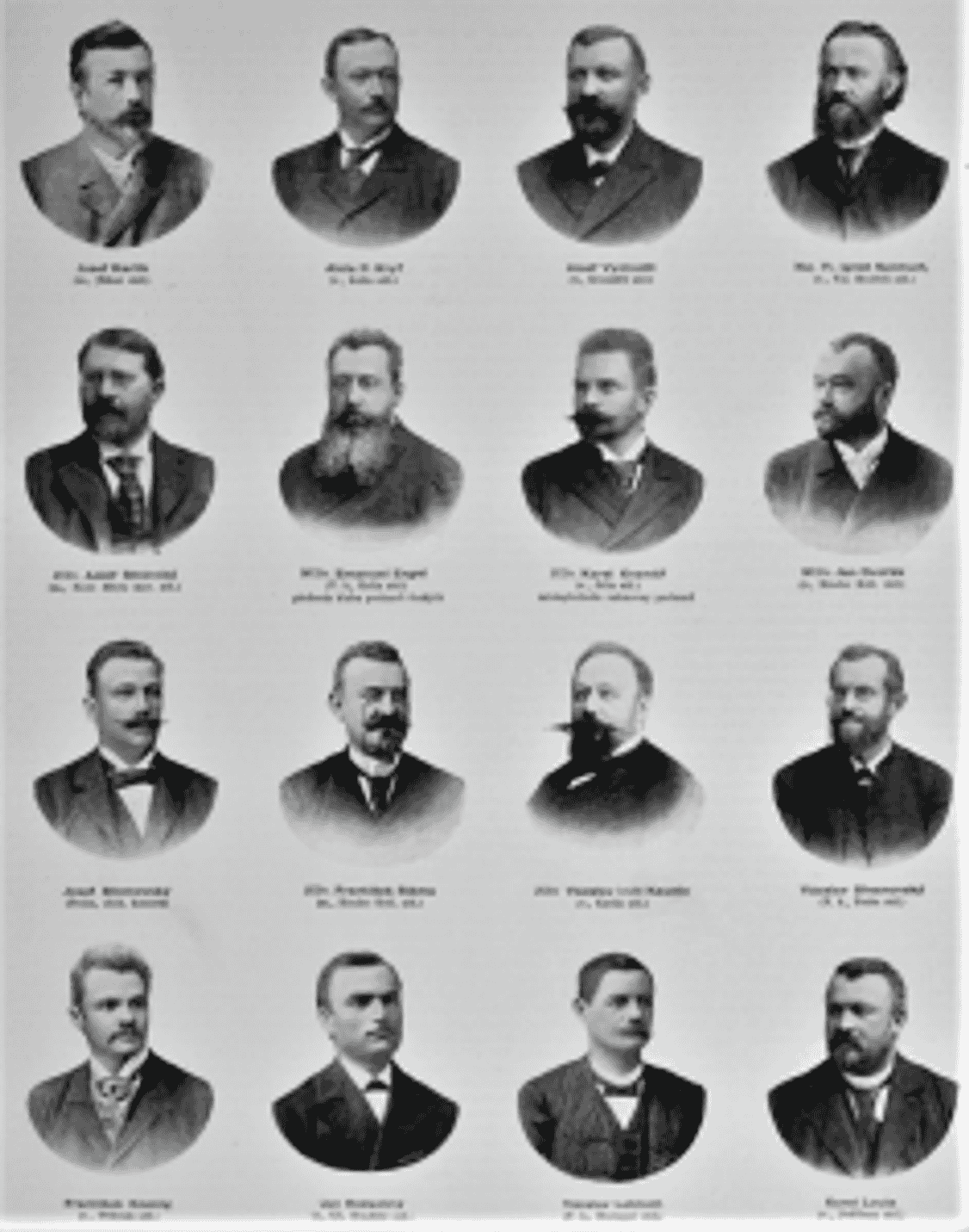 Tablo českých poslanců 1897 &#8211; 4. část (Světozor, 23. 4. 1897)
