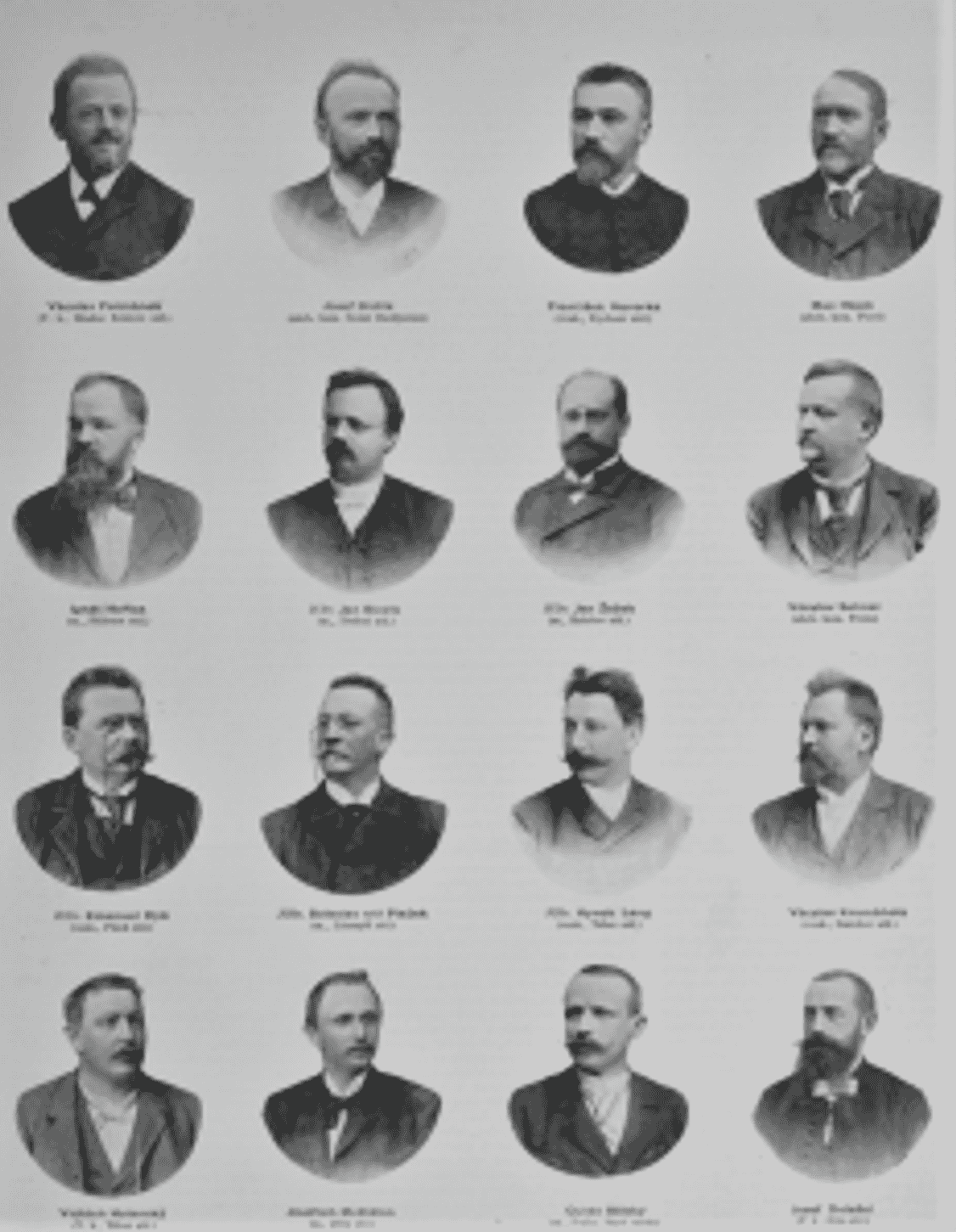 Tablo českých poslanců 1897 &#8211; 1. část (Světozor, 2. 4. 1897)

