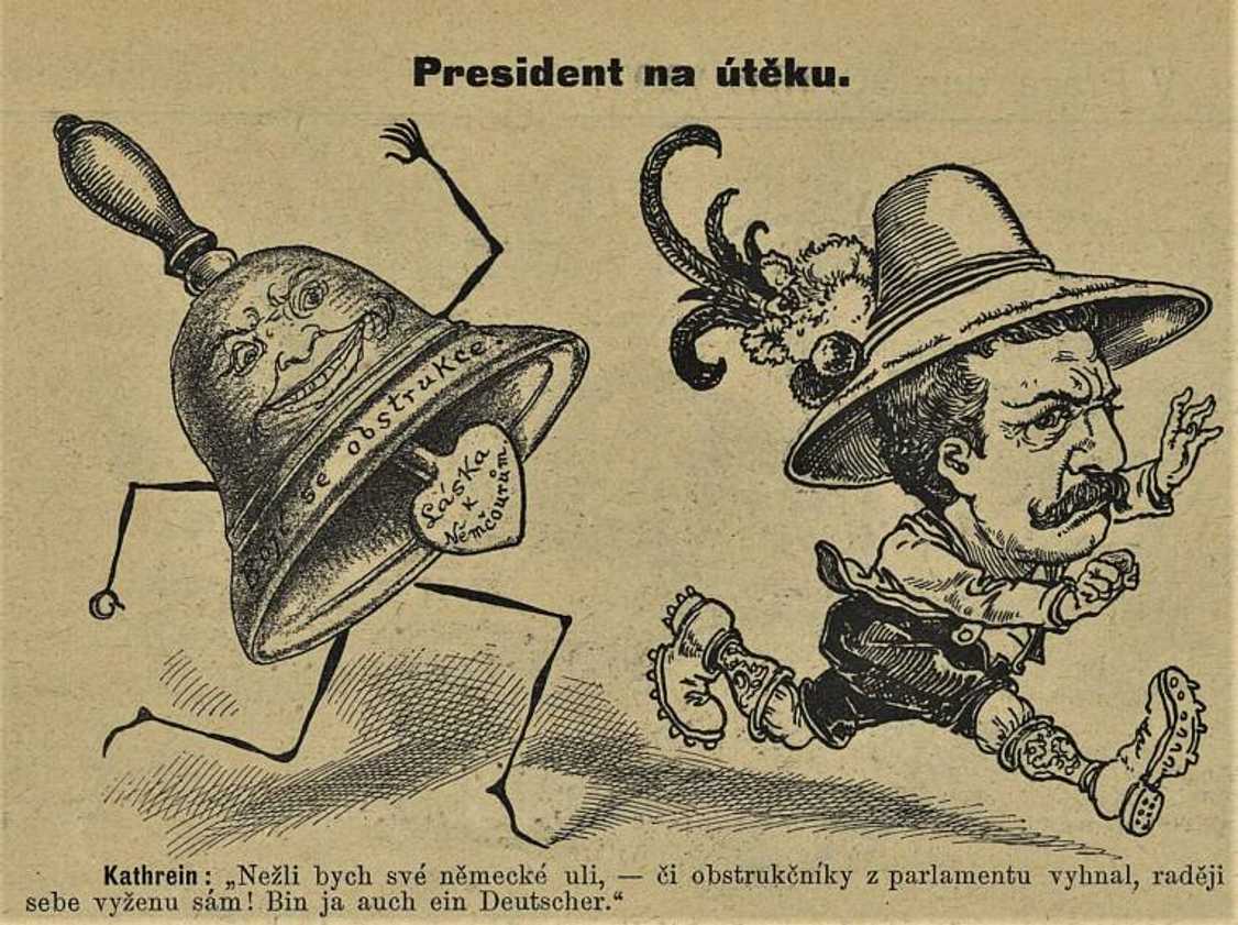 President na útěku (Šípy, 30. 10. 1897)
