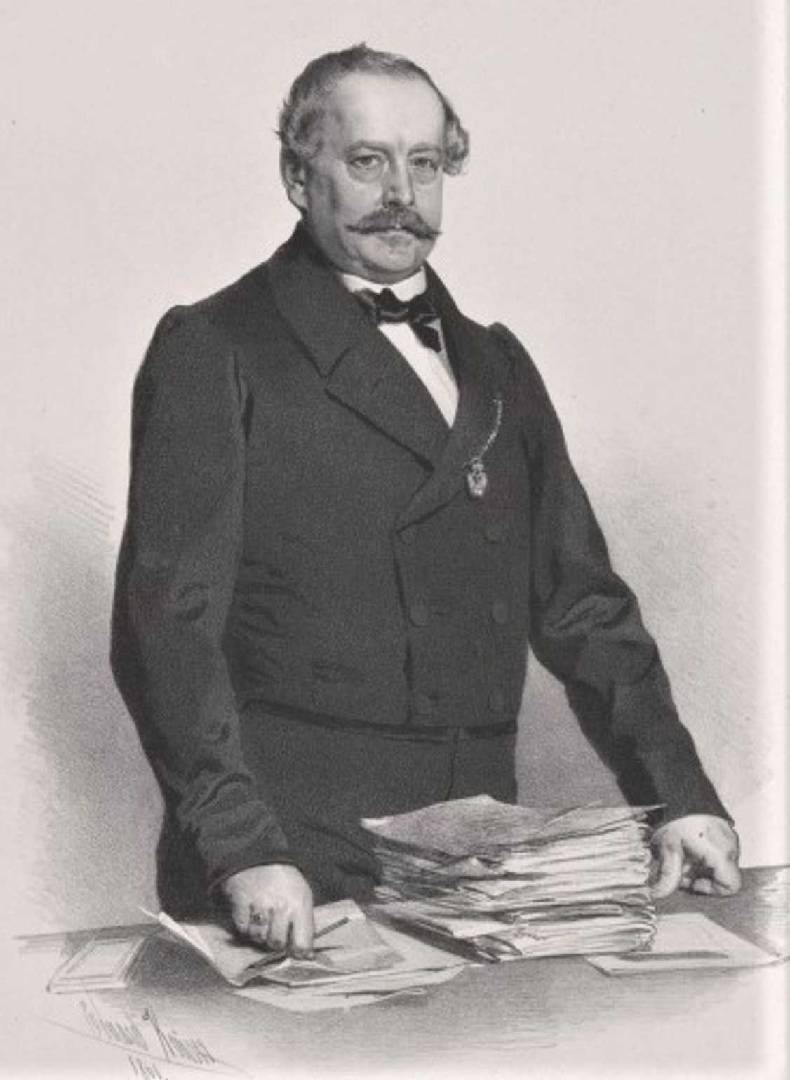 Franz Hein, první předseda poslanecké sněmovny říšské rady.