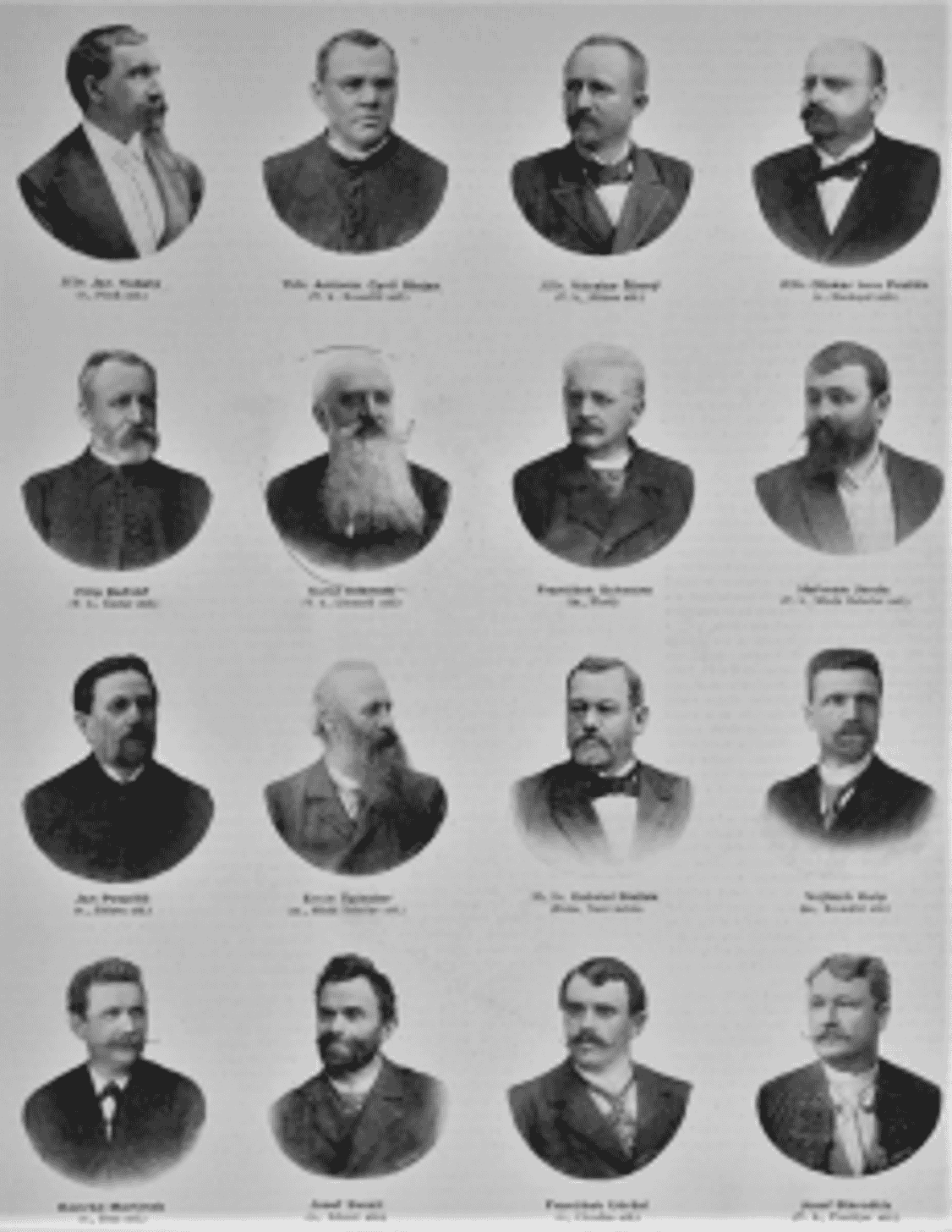 Tablo českých poslanců 1897 &#8211; 3. část (Světozor, 16. 4. 1897)
