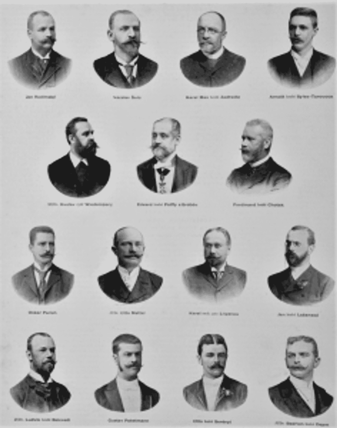 Tablo českých poslanců (velkostatkářů) 1897 &#8211; 5. část (Světozor, 7. 5. 1897)
